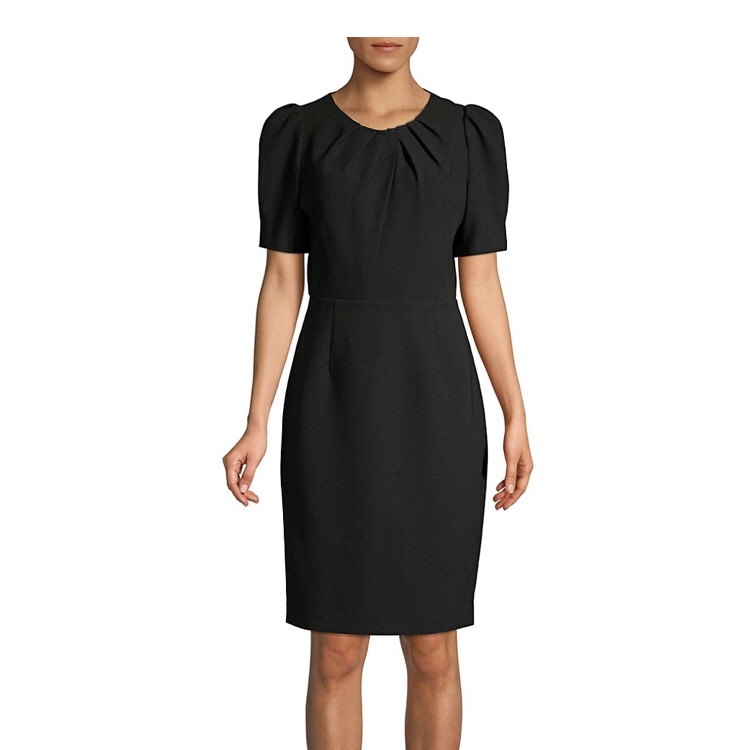 Elie Tahari Delphine Puff-Sleeve Sheath Dress